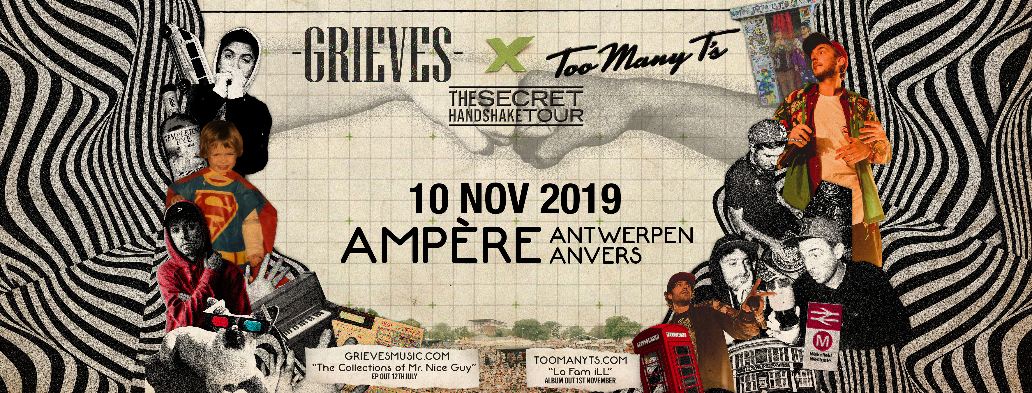 Boekwinkel Blauwe plek Gebakjes Grieves en Too Many T's komen op 10 november naar Ampere in Antwerpen |  FrontView Magazine