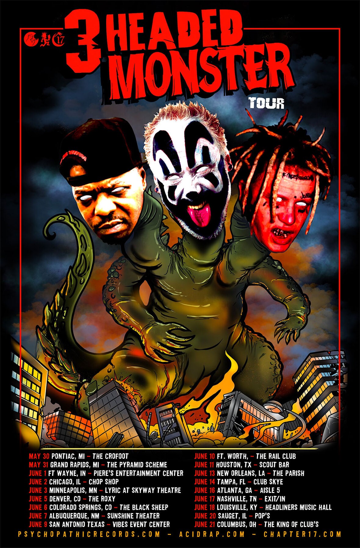 violent j three headed monster tour